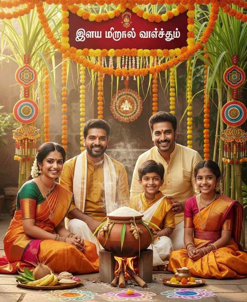 Happy Pongal Wishes in Tamil