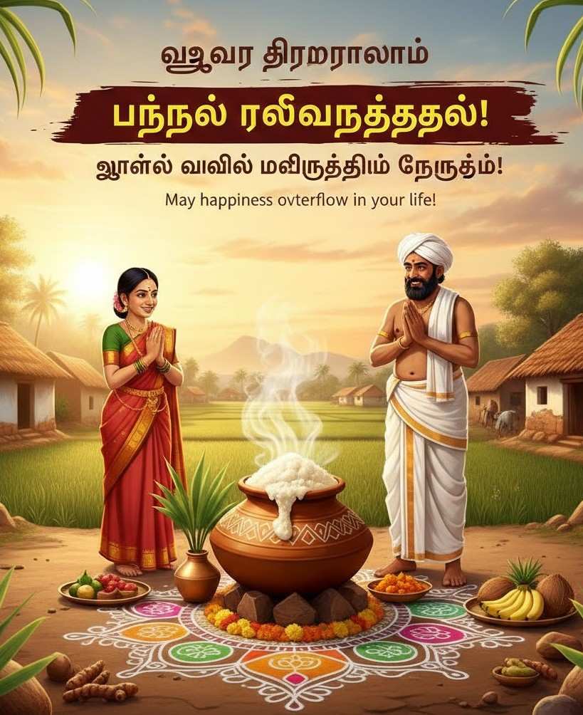 Pongal wishes in Tamil