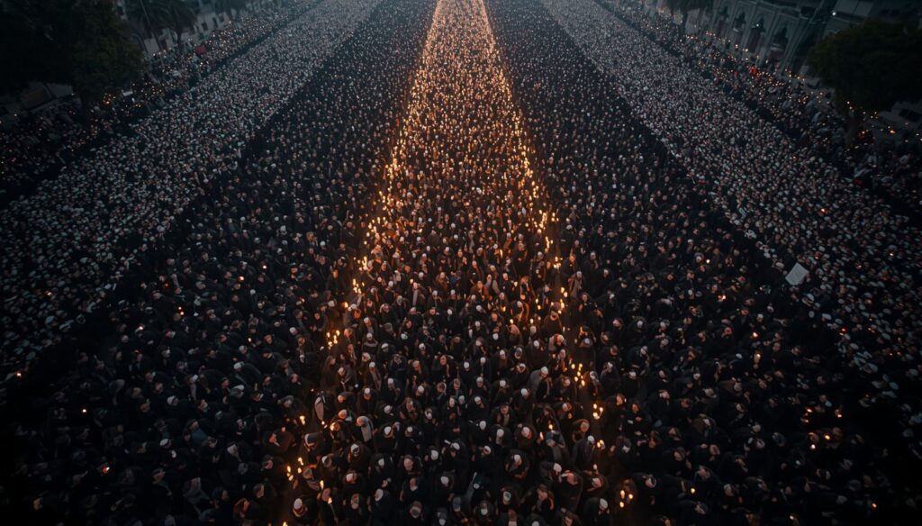 Shia Muslims observing Ashura mourning