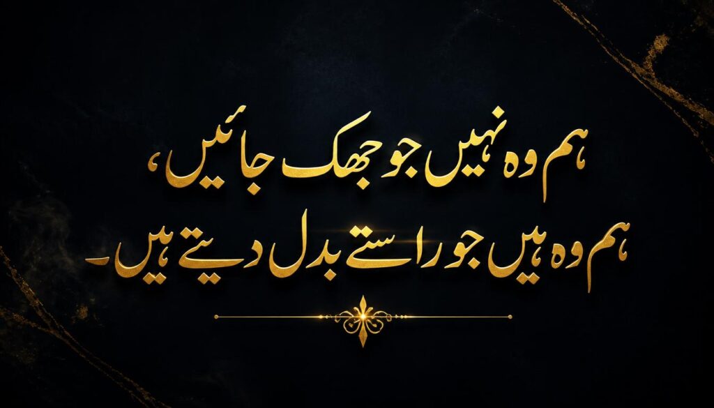 two-line attitude shayari in Urdu